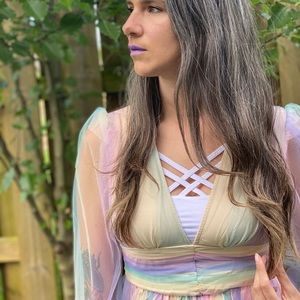 Pastel rainbow dress